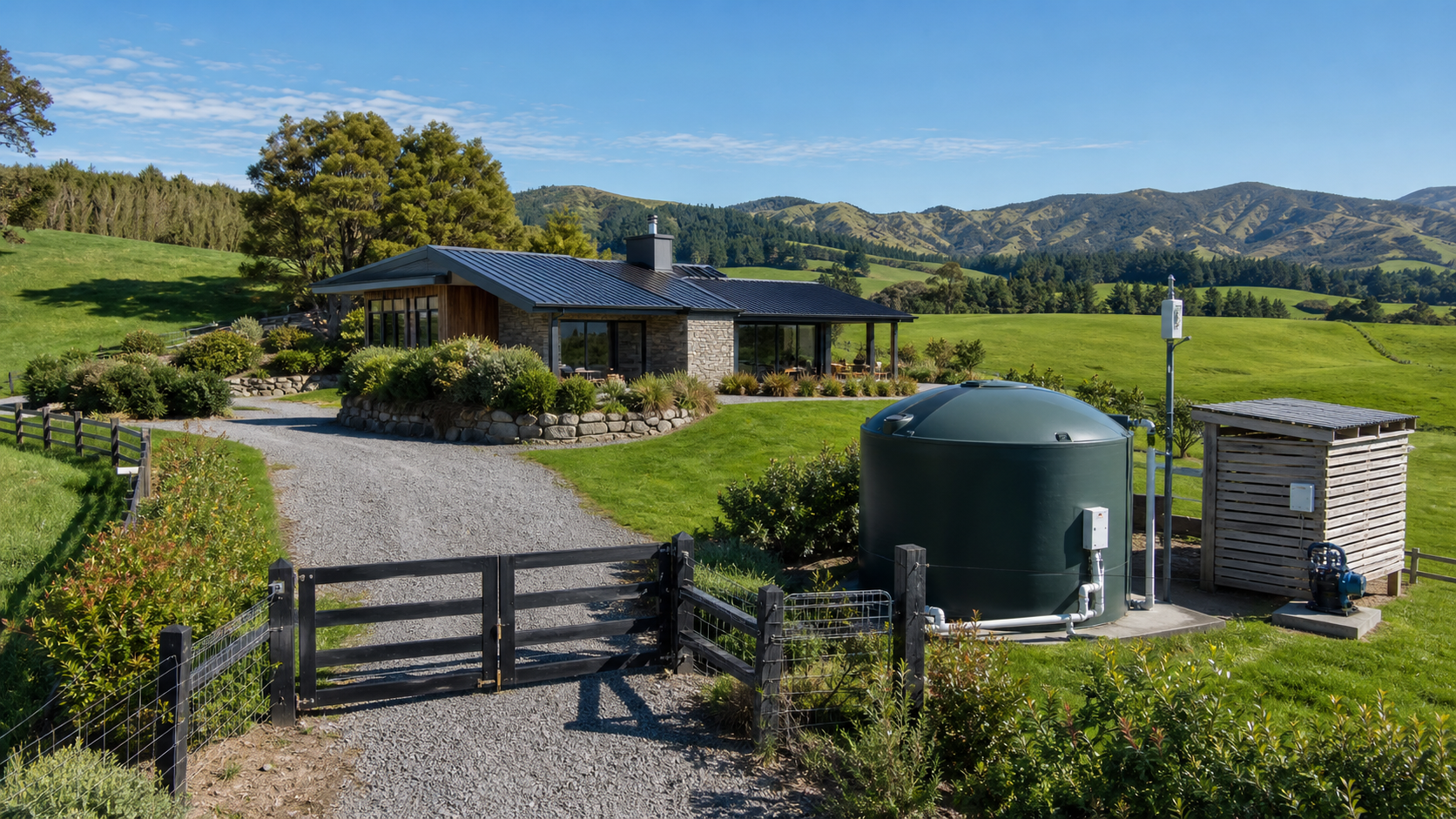 Remote New Zealand property with connected water, gate and gateway monitoring