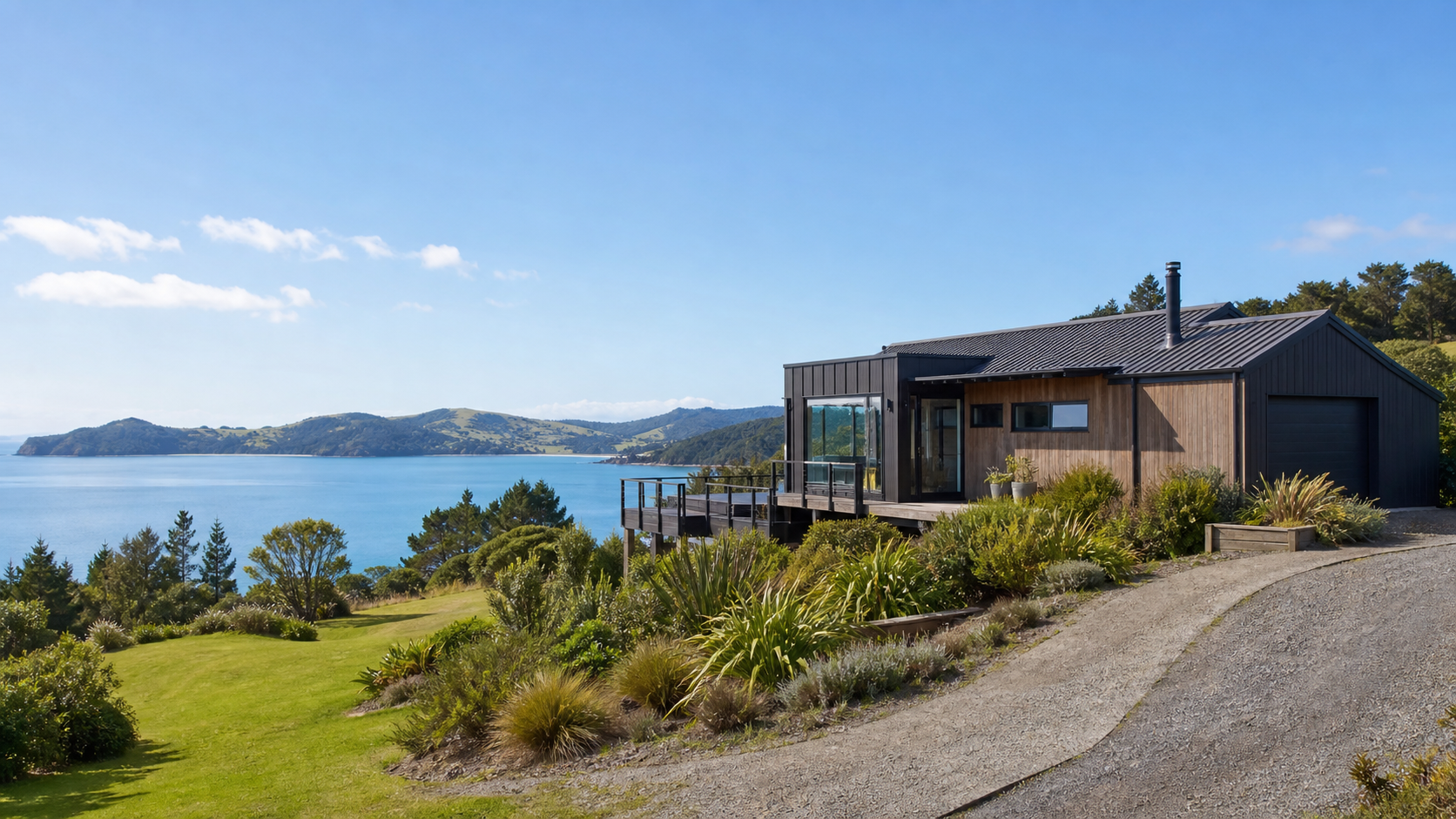 Remote New Zealand coastal holiday home monitored with BetterLiving